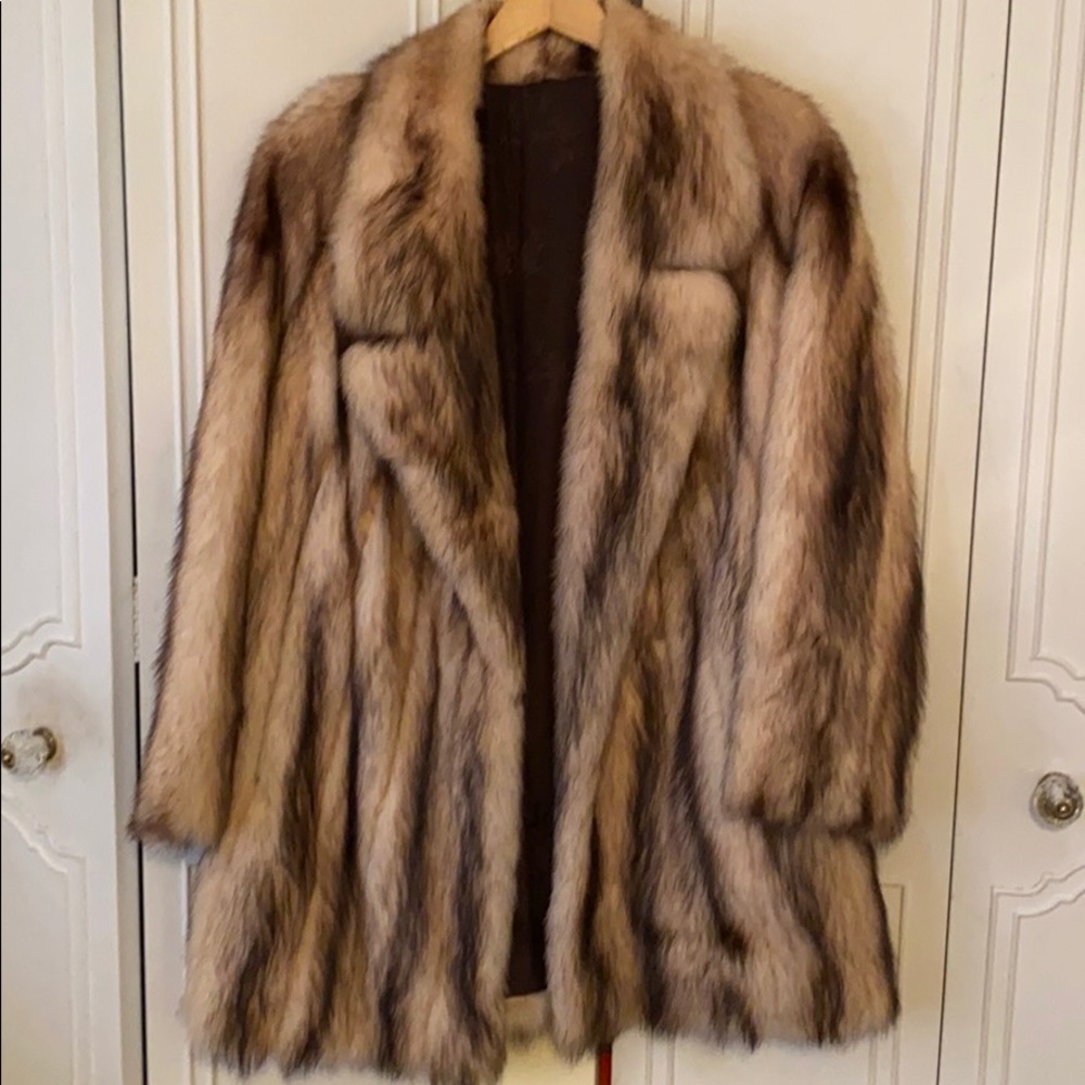 Fur Walking  Jacket Fitch Real Fur